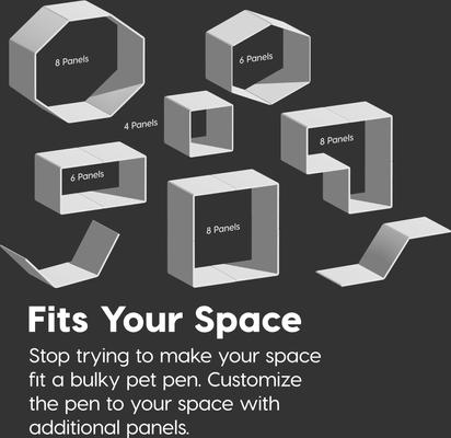 Show full view: IRIS 4-8 Panel Dog Exercise Playpen with Door, 24-in, White slide 8 of 11