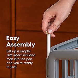 IRIS 4-Panel Dog Exercise Playpen, 24-in, Gray