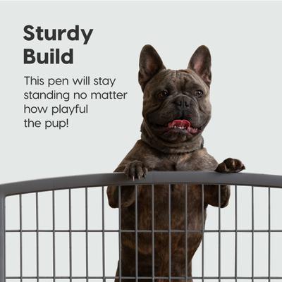 Show full view: IRIS 4-Panel Dog Exercise Playpen, 24-in, Gray slide 4 of 11