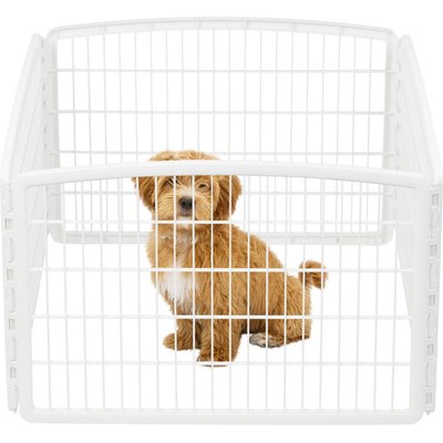 IRIS IRIS 4-Panel Dog Exercise Playpen, 24-in, White