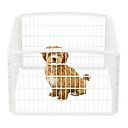 IRIS 4-Panel Dog Exercise Playpen, 24-in, White