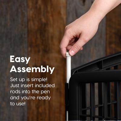 Show full view: IRIS 8-Panel Dog Exercise Playpen, 34-in, Black slide 3 of 10