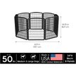 Show in main carousel: IRIS 8-Panel Dog Exercise Playpen, 34-in, Black slide 2 of 10