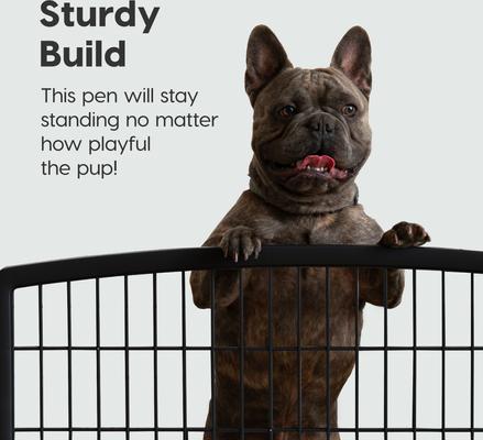 Show full view: IRIS 8-Panel Dog Exercise Playpen, 34-in, Black slide 6 of 10