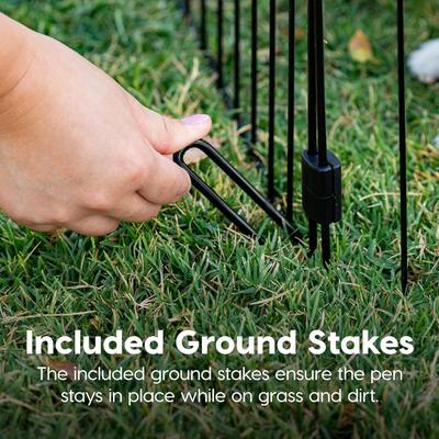 Show full view: IRIS USA 8 Panel Metal Dog Playpen, 24-in slide 5 of 8