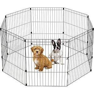IRIS USA 8 Panel Metal Dog Playpen, 30-in