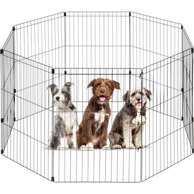 IRIS IRIS USA 8 Panel Metal Dog Playpen, 36-in