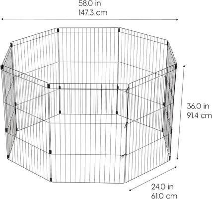 Show full view: IRIS USA 8 Panel Metal Dog Playpen, 36-in slide 5 of 7