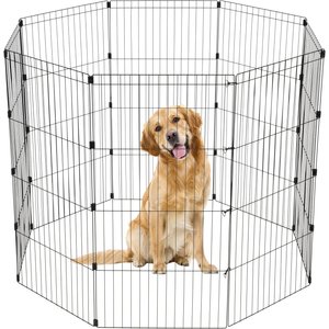 IRIS USA 8 Panel Metal Dog Playpen, 48-in