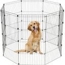 IRIS USA 8 Panel Metal Dog Playpen, 48-in