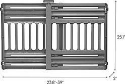 IRIS Adjustable Small & Medium Breed Dog Gate, 24-39-in, Gray slide 2 of 8