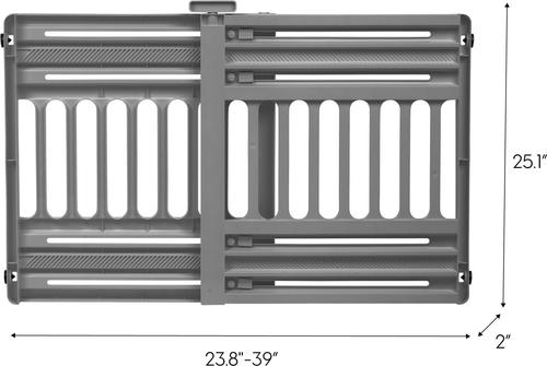 Show full view: IRIS Adjustable Small & Medium Breed Dog Gate, 24-39-in, Gray slide 2 of 10