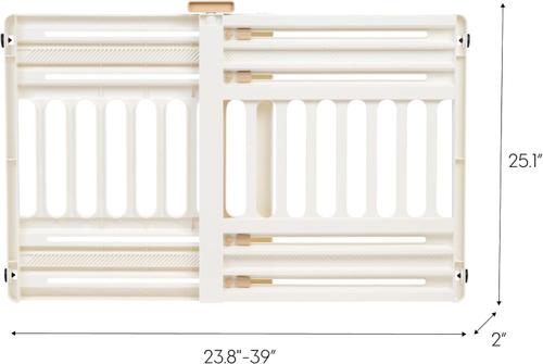 Show full view: IRIS Adjustable Small & Medium Breed Dog Gate, 24-39-in, White, 2 count slide 2 of 10