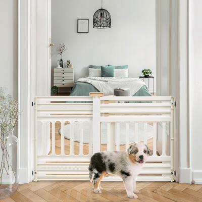 Show full view: IRIS Adjustable Small & Medium Breed Dog Gate, 24-39-in, White, 2 count slide 3 of 10