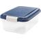 Show in main carousel: IRIS WeatherPro Airtight Dog, Cat & Bird Food Storage Container, Clear/Navy, 11-lb slide 1 of 5