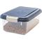 Show in main carousel: IRIS WeatherPro Airtight Dog, Cat & Bird Food Storage Container, Clear/Navy, 11-lb slide 2 of 5