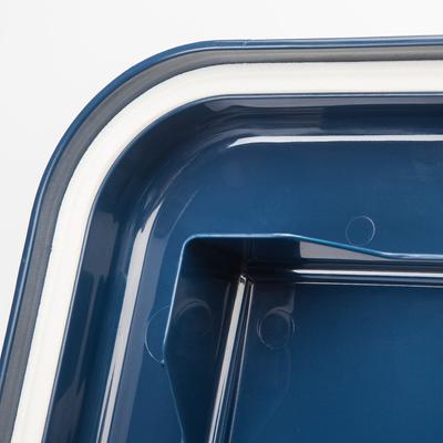 Show full view: IRIS WeatherPro Airtight Dog, Cat & Bird Food Storage Container, Clear/Navy, 37.5-lb slide 4 of 8