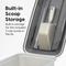 Show in main carousel: IRIS WeatherPro Airtight Attachable Wheels & Scoop Dog, Cat & Bird Food Storage Container, Gray, 30-lbs slide 7 of 11