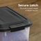 Show in main carousel: IRIS WeatherPro Airtight Dog, Cat & Bird Food Storage Container, Clear/Black, 30-lbs, 2 count slide 6 of 11