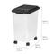 Show in main carousel: IRIS WeatherPro Airtight Dog, Cat & Bird Food Storage Container, Clear/Black, 30-lbs, 2 count slide 2 of 11