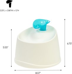 IRIS Dog & Cat Two Flow Options Automatic Water Fountain, Blue, 44-oz slide 2 of 9