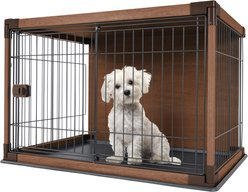 IRIS Dog Crate Furniture, End Table, Dog Crate, Dark Brown, Medium