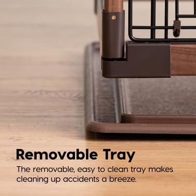 Show full view: IRIS Dog Crate Furniture, End Table, Dog Crate, Dark Brown, Medium slide 4 of 10