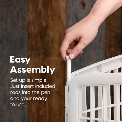 Show full view: IRIS Dog Playpen 2-Panel Add-On, 24-in, White slide 2 of 12