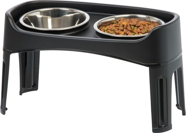 Show full view: IRIS Elevated Dog Feeder with Attachable Feet, Black, 8-cup slide 1 of 11