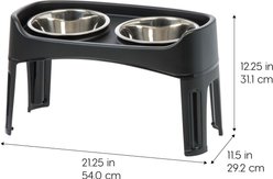 IRIS Elevated Dog Feeder with Attachable Feet, Black, 8-cup slide 2 of 9