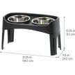 Show in main carousel: IRIS Elevated Dog Feeder with Attachable Feet, Black, 8-cup slide 2 of 11