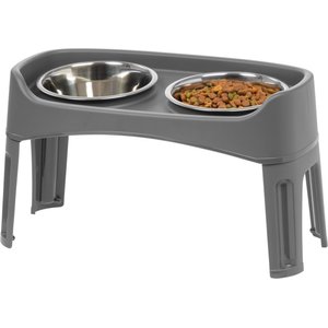 PawHut Elevated Large-Dog Bowls with Storage