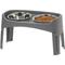 Show in main carousel: IRIS Elevated Dog Feeder with Attachable Feet, Gray, 8-cup slide 1 of 12