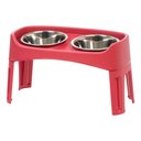 IRIS Elevated Dog Feeder with Attachable Feet, Red, 8-cup
