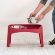 Show in main carousel: IRIS Elevated Dog Feeder with Attachable Feet, Red, 8-cup slide 5 of 9
