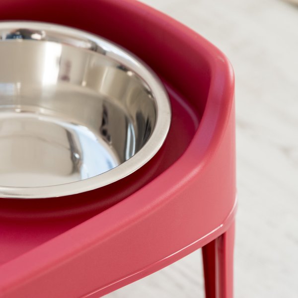 Show full view: IRIS Elevated Dog Feeder with Attachable Feet, Red, 8-cup slide 6 of 9