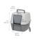 Show in main carousel: IRIS Enclosed Cat Litter Box with Front Door Flap & Scoop, Gray, Jumbo slide 2 of 11
