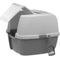Show in main carousel: IRIS Enclosed Cat Litter Box with Front Door Flap & Scoop, Gray, Jumbo slide 9 of 11