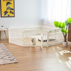 IRIS Exercise 8-Panel Dog Playpen, 24-in, White, Medium slide 2 of 9