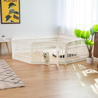 Show full view: IRIS Exercise 8-Panel Dog Playpen, 24-in, White, Medium slide 6 of 11