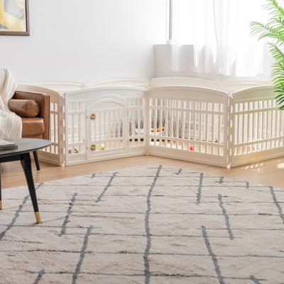 Show full view: IRIS Exercise 8-Panel Dog Playpen, 24-in, White, Medium slide 7 of 11