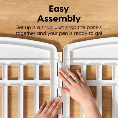 Show full view: IRIS Exercise 8-Panel Dog Playpen, 24-in, White, Medium slide 3 of 11