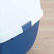 Show in main carousel: IRIS Jumbo Enclosed Hooded Cat Litter Box with Front Door Flap, Navy slide 6 of 8