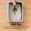 Show in main carousel: IRIS Large Cat Litter Box with Scatter Shield & Scoop, Light Gray slide 3 of 10
