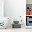 Show in main carousel: IRIS Large Cat Litter Box with Scatter Shield & Scoop, Light Gray slide 7 of 10