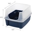 Show in main carousel: IRIS Large Cat Litter Box with Scatter Shield & Scoop, Navy slide 2 of 12