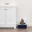 Show in main carousel: IRIS Large Cat Litter Box with Scatter Shield & Scoop, Navy slide 3 of 12