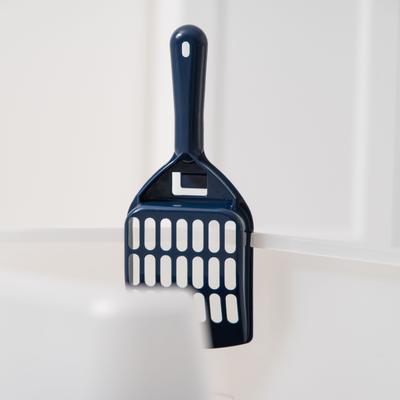 Show full view: IRIS Large Cat Litter Box with Scatter Shield & Scoop, Navy slide 7 of 12