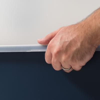 Show full view: IRIS Large Cat Litter Box with Scatter Shield & Scoop, Navy slide 8 of 12