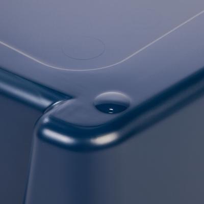 Show full view: IRIS Large Cat Litter Box with Scatter Shield & Scoop, Navy slide 9 of 12